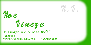 noe vincze business card